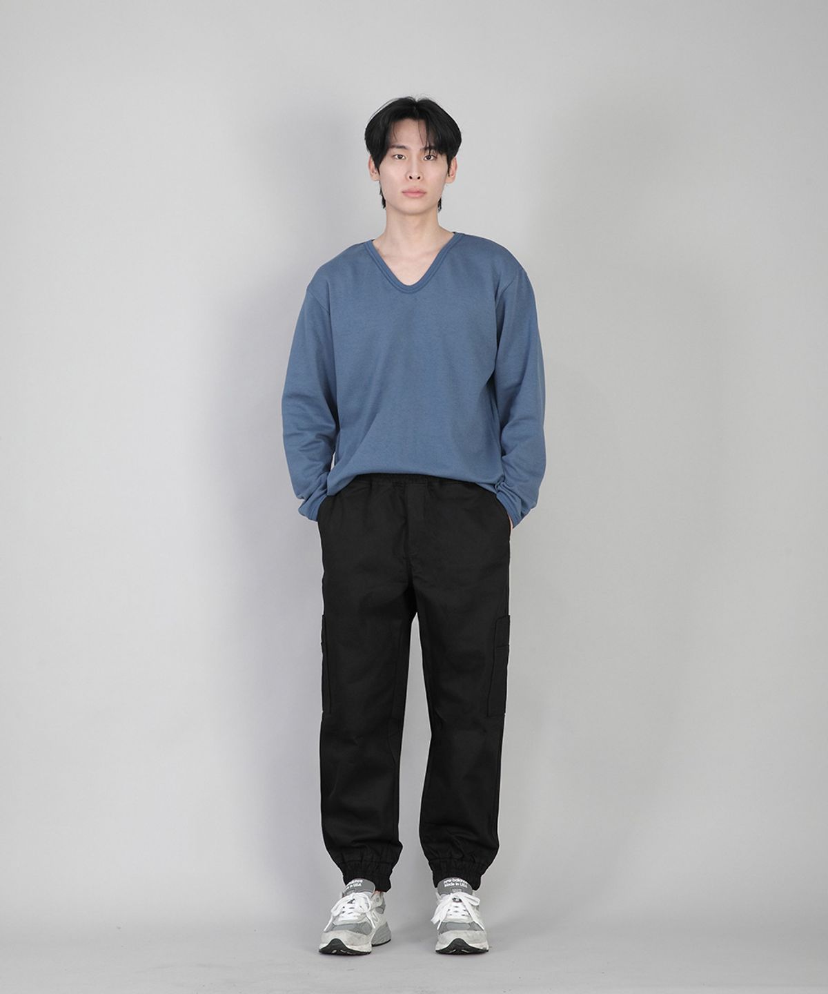 세인트크루(SAINTCREW) 무지 V넥 스웨트셔츠 RVS-874 이집션 블루
