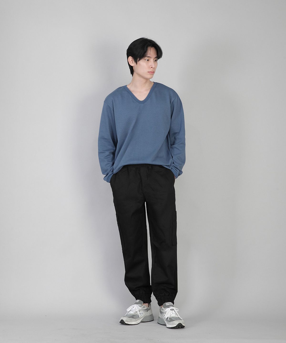 세인트크루(SAINTCREW) 무지 V넥 스웨트셔츠 RVS-874 이집션 블루