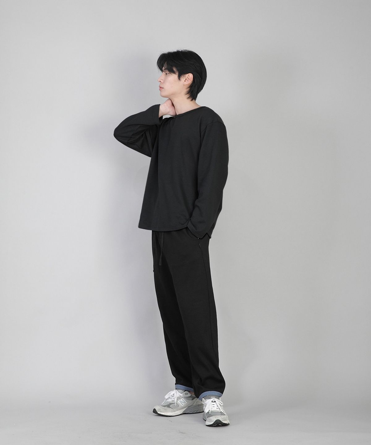 세인트크루(SAINTCREW) 무지 R넥 긴팔티 RRL-875 블랙