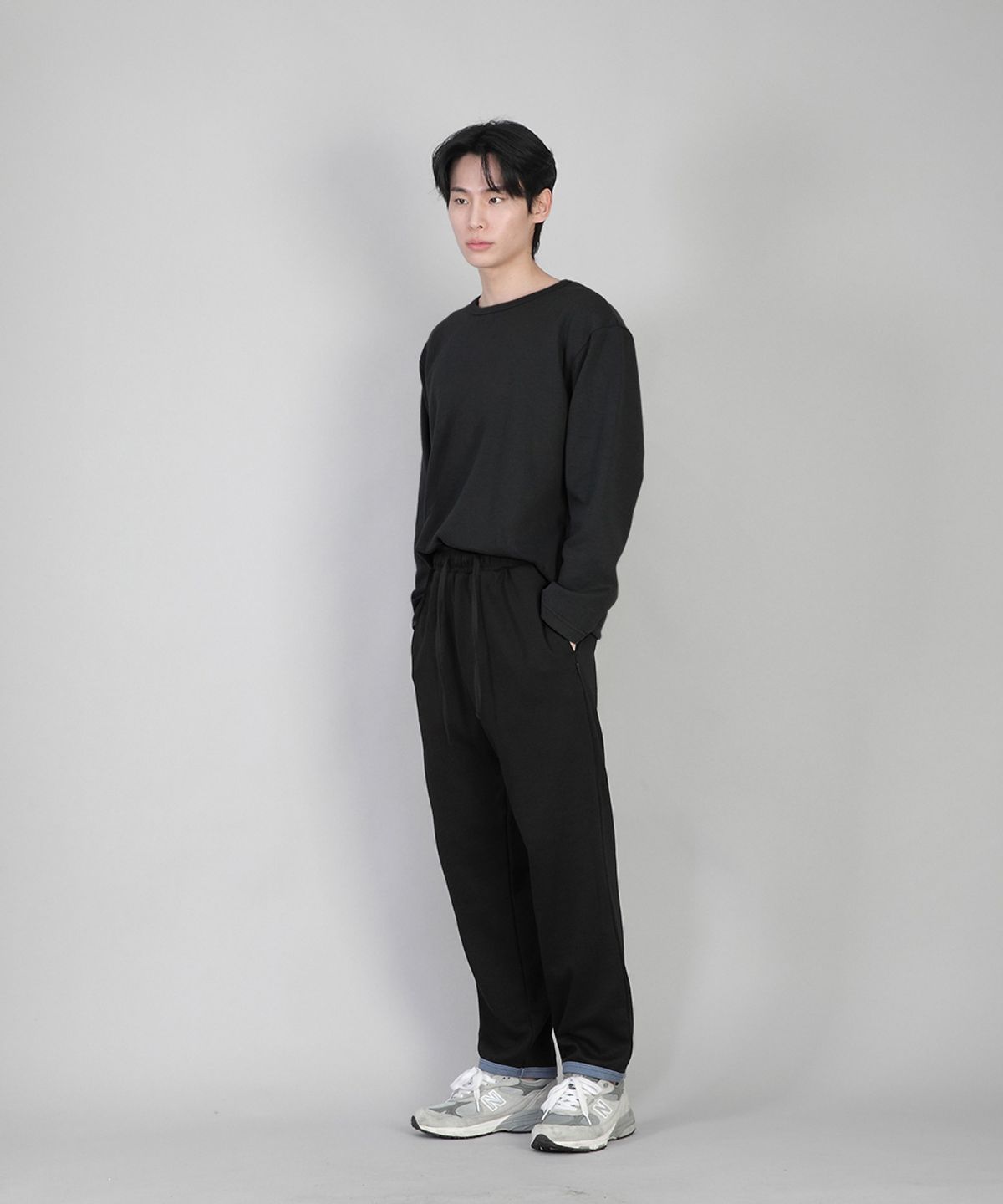 세인트크루(SAINTCREW) 무지 R넥 긴팔티 RRL-875 블랙