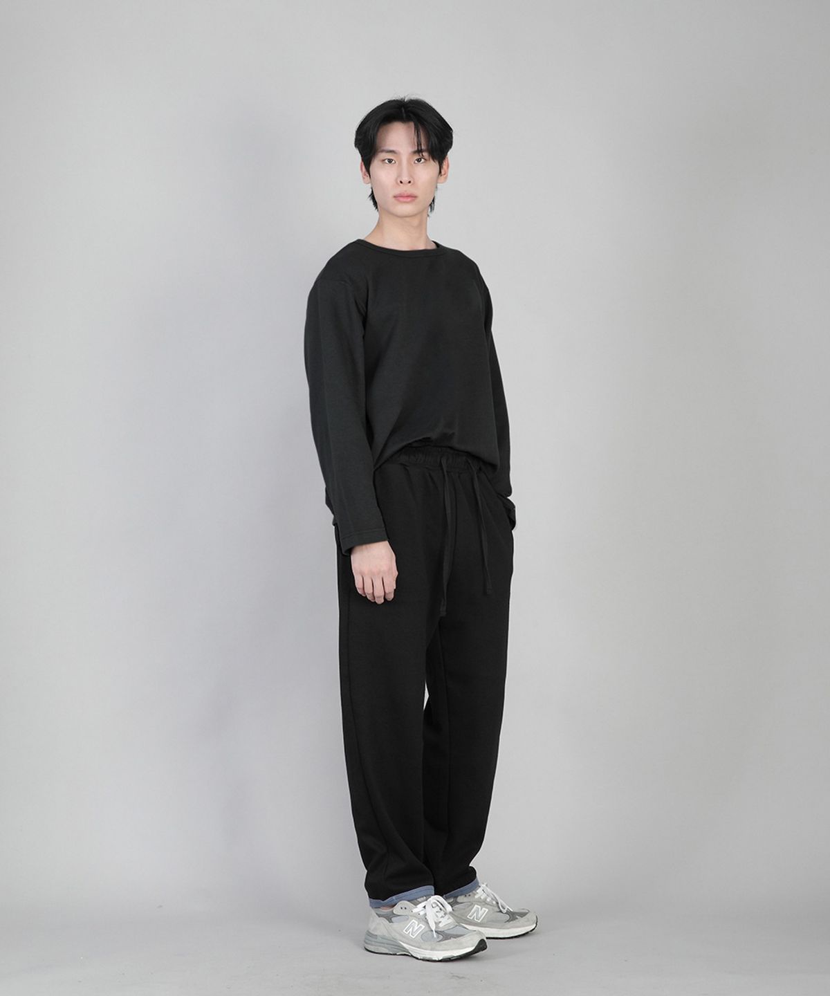 세인트크루(SAINTCREW) 무지 R넥 긴팔티 RRL-875 블랙