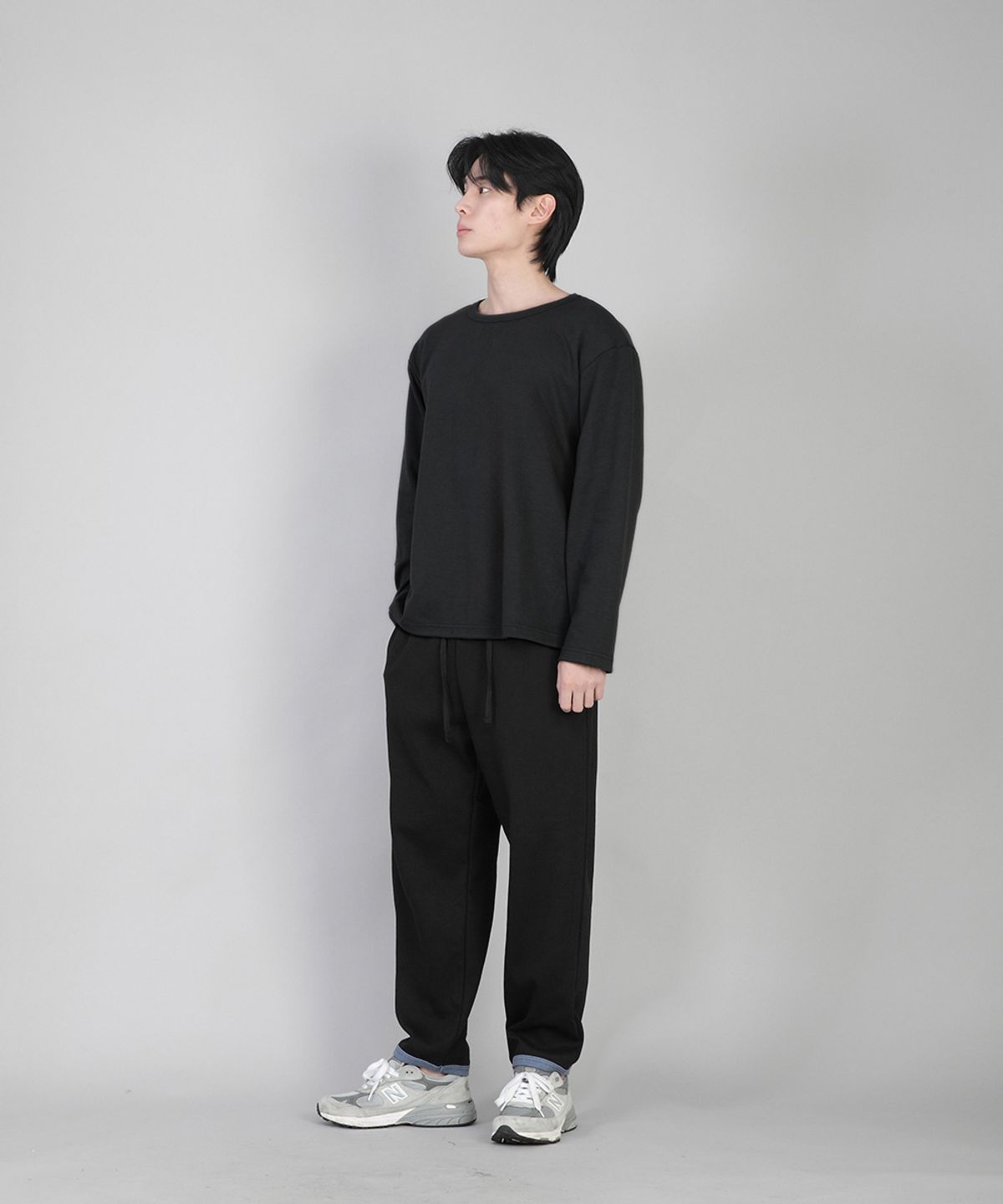 세인트크루(SAINTCREW) 무지 R넥 긴팔티 RRL-875 블랙