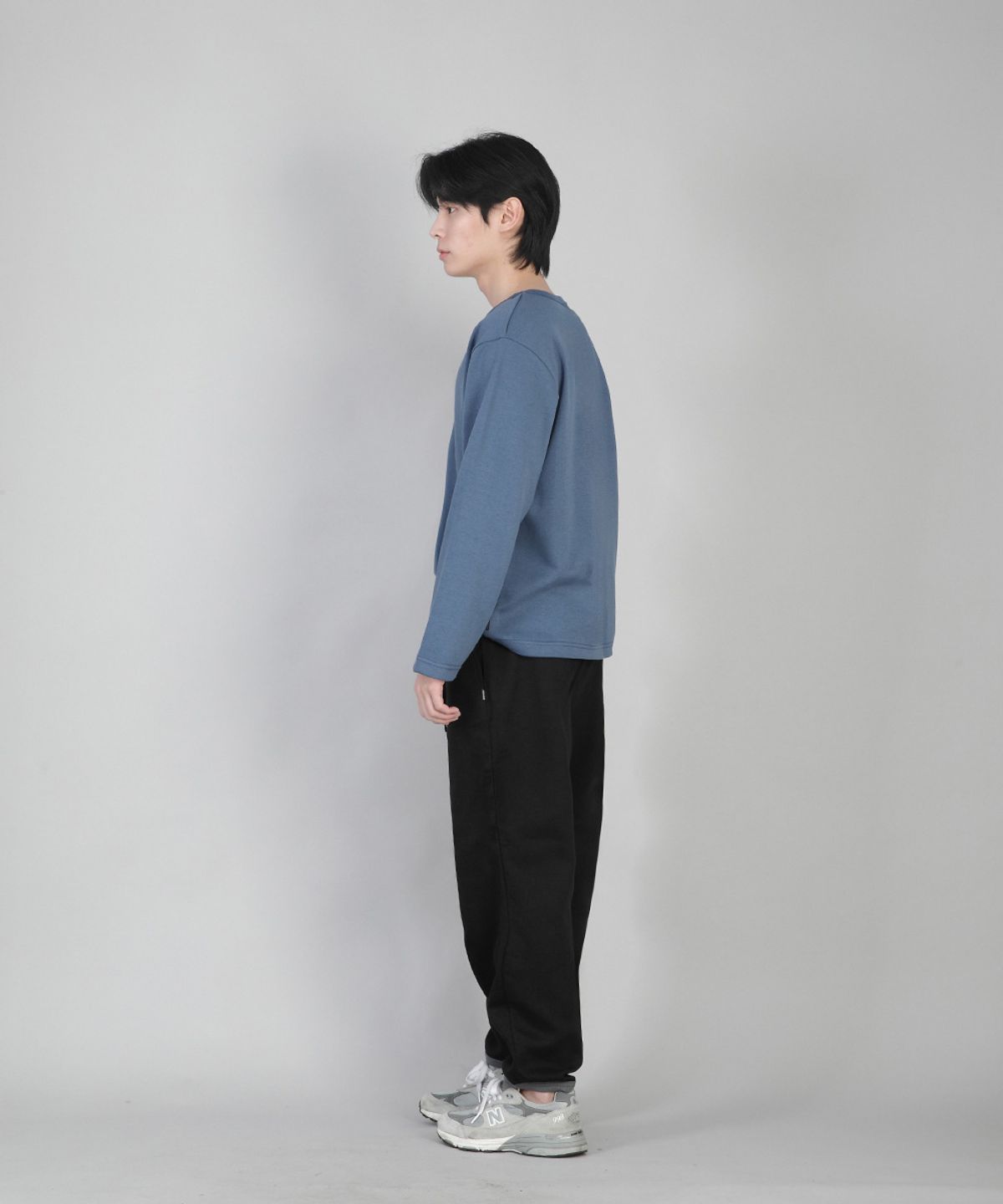 세인트크루(SAINTCREW) 무지 V넥 긴팔티 RVL-877 이집션 블루