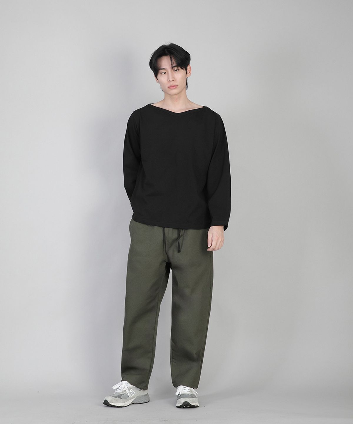 세인트크루(SAINTCREW) 무지 보트넥 긴팔티 RBL-878 블랙