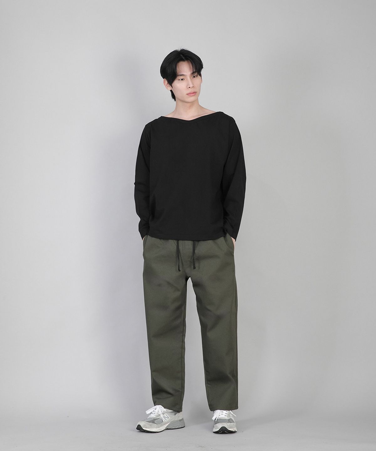 세인트크루(SAINTCREW) 무지 보트넥 긴팔티 RBL-878 블랙