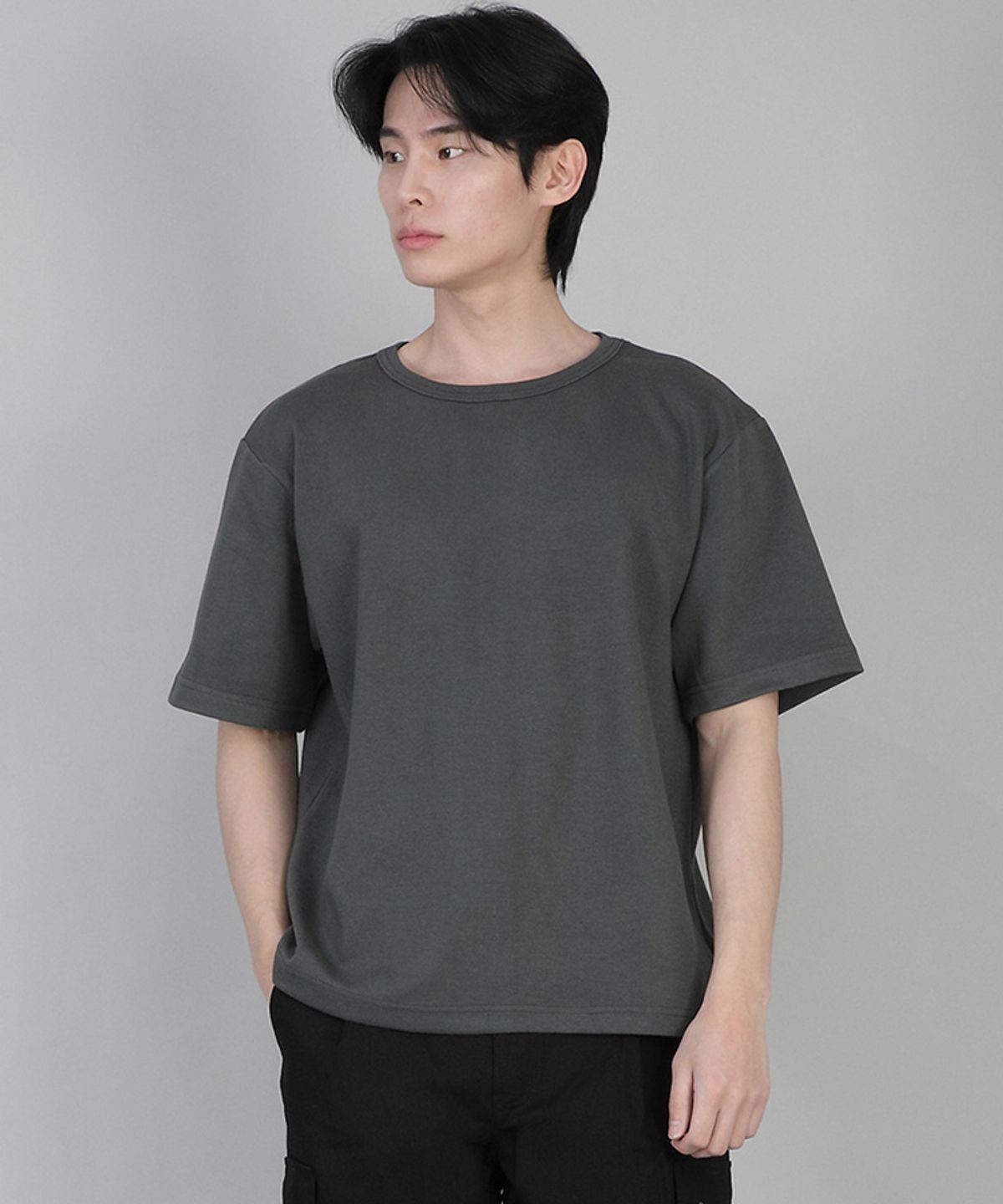 세인트크루(SAINTCREW) 무지 R넥 반팔티 RSR-880 슬레이트 그레이