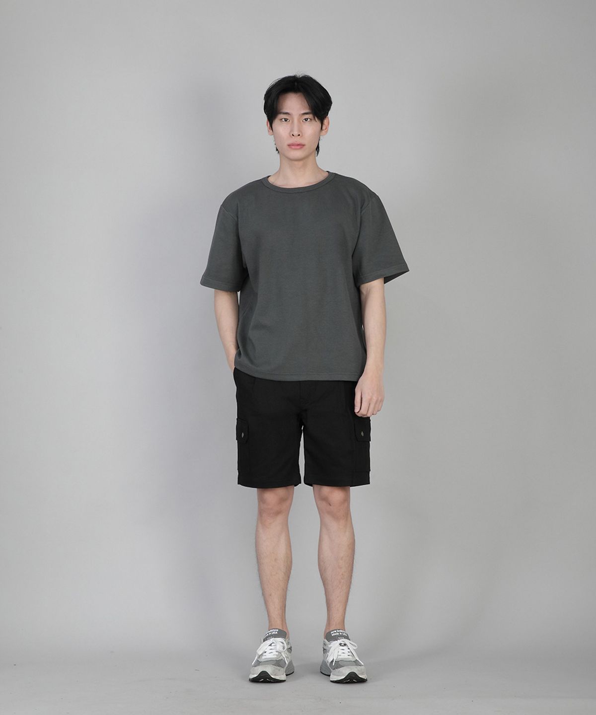 세인트크루(SAINTCREW) 무지 R넥 반팔티 RSR-880 슬레이트 그레이