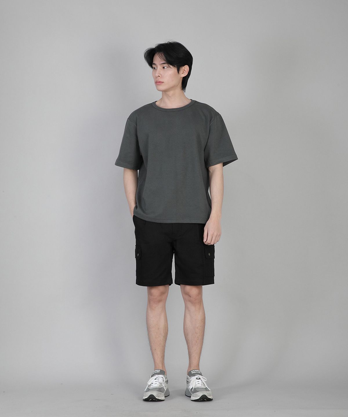 세인트크루(SAINTCREW) 무지 R넥 반팔티 RSR-880 슬레이트 그레이
