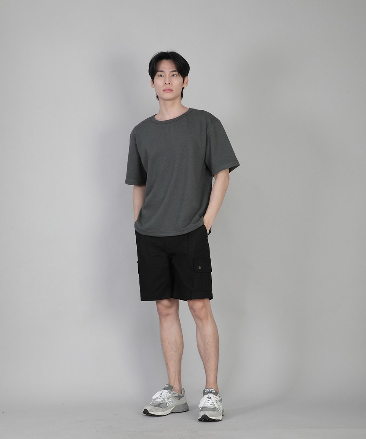세인트크루(SAINTCREW) 무지 R넥 반팔티 RSR-880 슬레이트 그레이