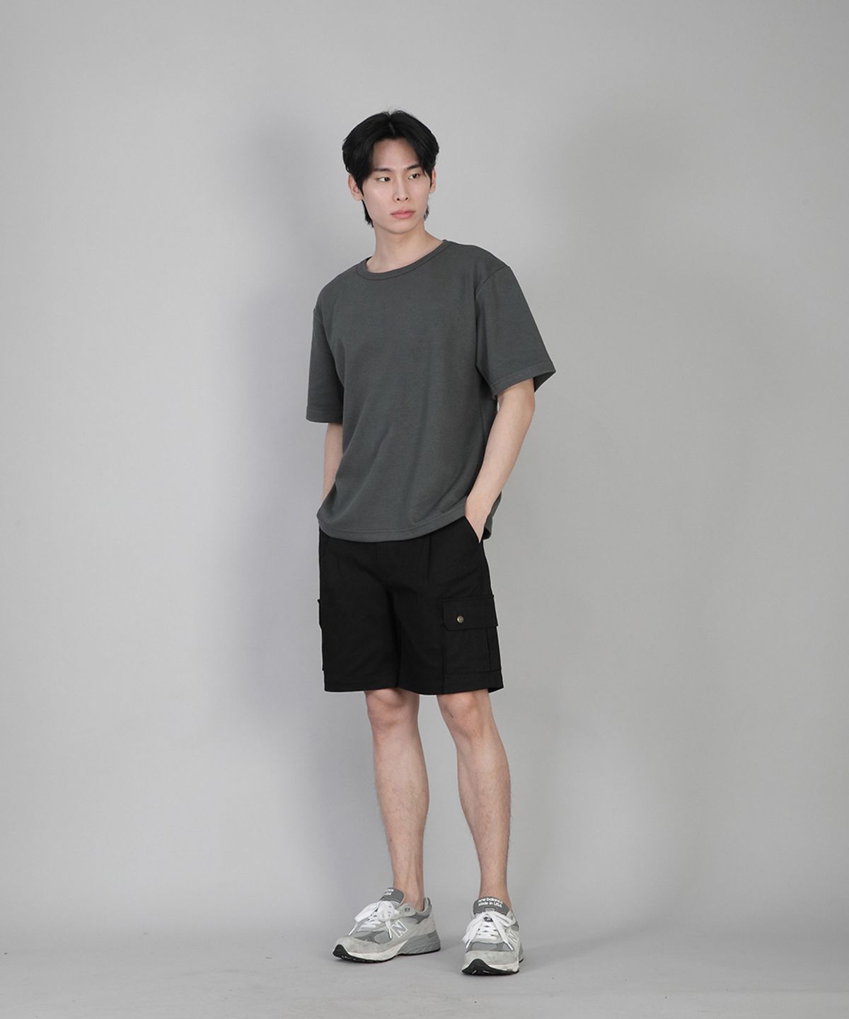 세인트크루(SAINTCREW) 무지 R넥 반팔티 RSR-880 슬레이트 그레이