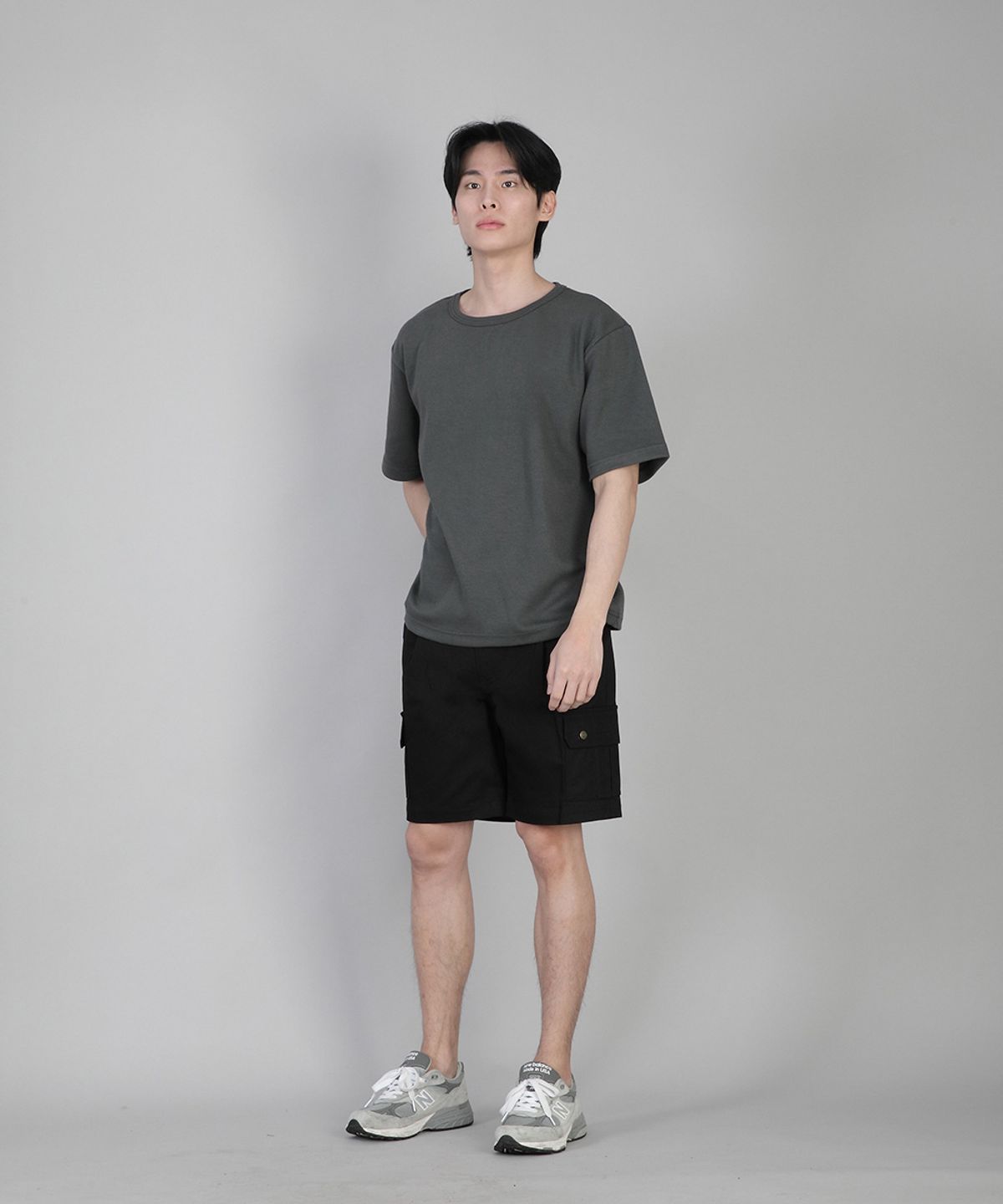 세인트크루(SAINTCREW) 무지 R넥 반팔티 RSR-880 슬레이트 그레이