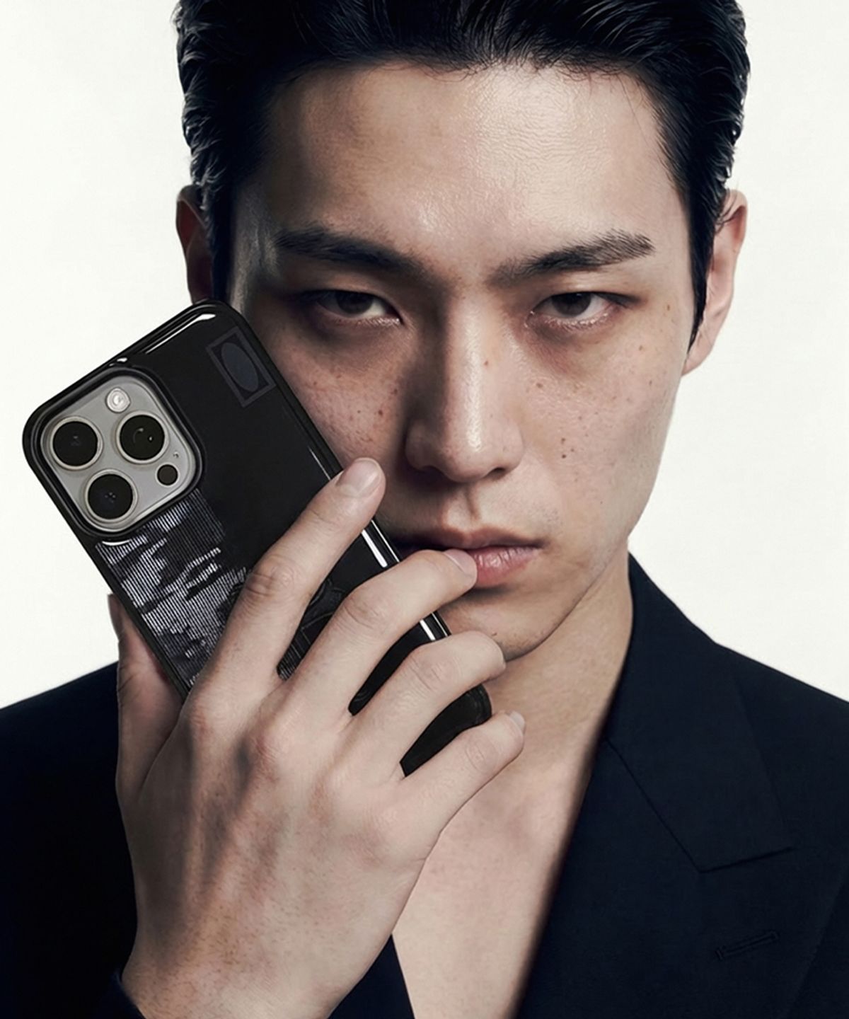 메모리즈바운더리(MEMORIESBOUNDARY) AETERNA Boundary Ritual Cross Knit Case Eternal Black (BK_Epoxy/MagSafe Glass)