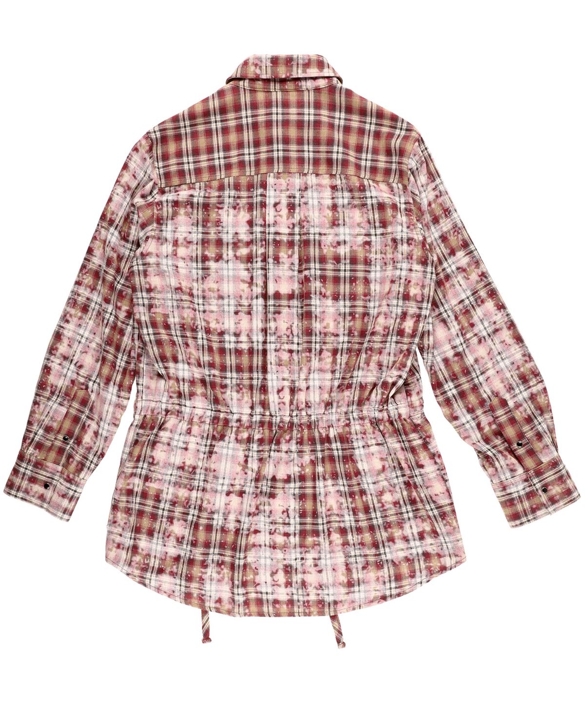 본바이한(BORNBYHAN) FLARE TIED WESTERN CHECK SHIRT RED