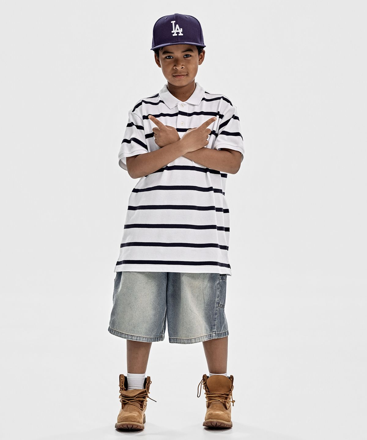 테이크이지 키즈(TAKEASY KIDS) 피케 폴로 하프 티셔츠 (화이트)
