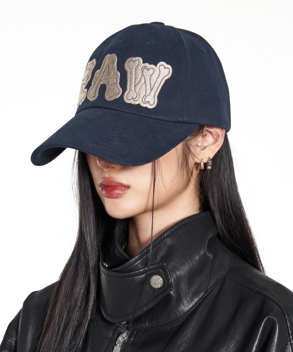 아이돈워너셀(IDWS) Raw Bone Maxi Cap Navy