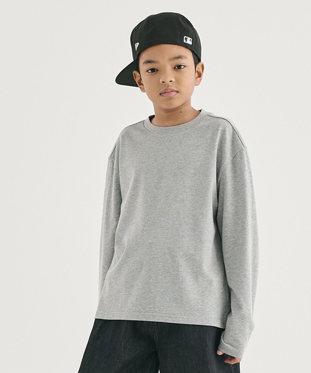 테이크이지 키즈(TAKEASY KIDS) 솔리드 크롭 롱슬리브 - 3 COLOR