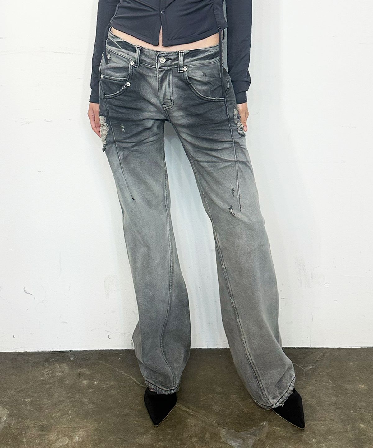 2000아카이브스(2000ARCHIVES) INES JEANS (GREY)