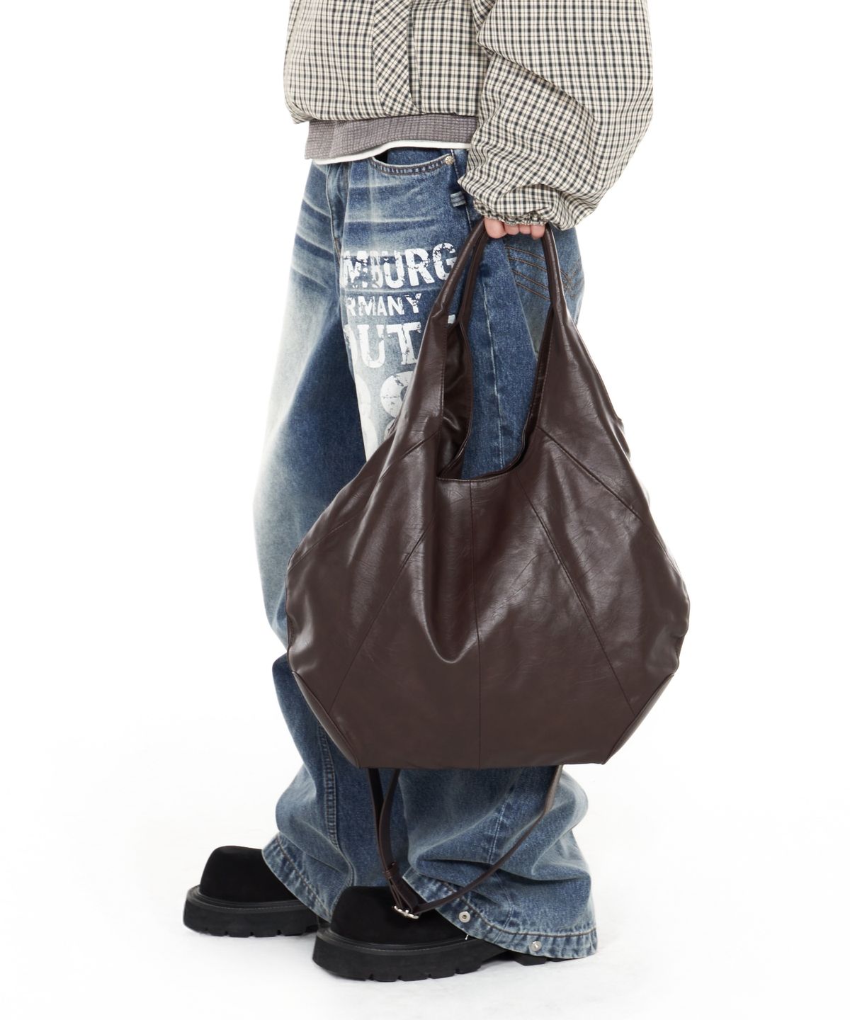 아이돈워너셀(IDWS) Pitcher Hobo Bag Brown