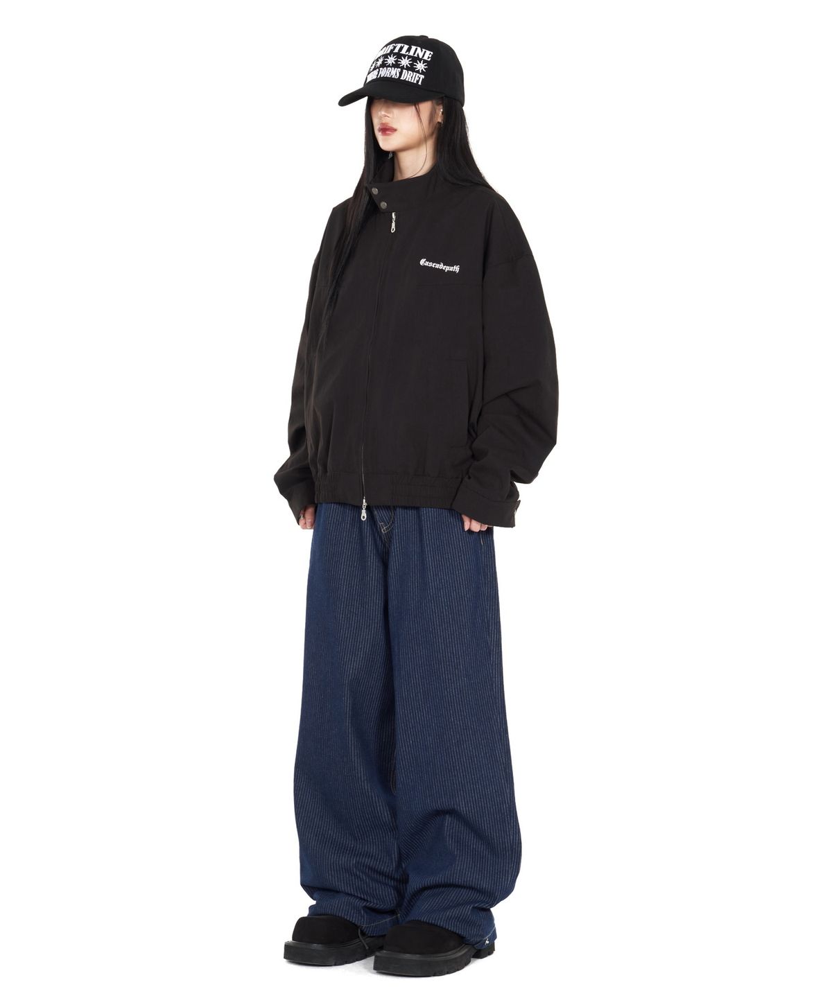 아이돈워너셀(IDWS) Glide Stripe Denim Pants Indigo