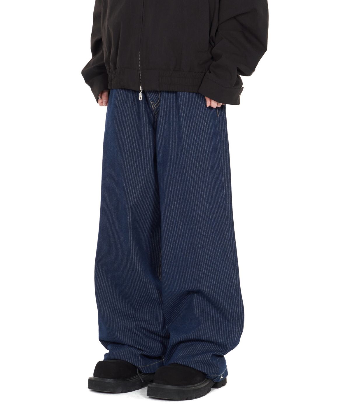 아이돈워너셀(IDWS) Glide Stripe Denim Pants Indigo