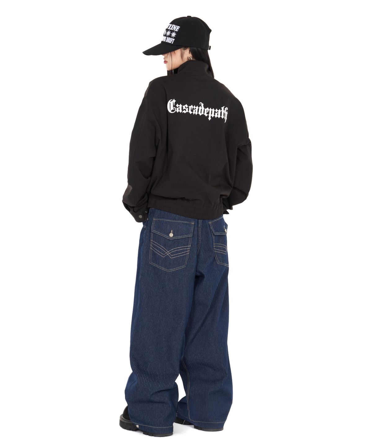 아이돈워너셀(IDWS) Glide Stripe Denim Pants Indigo
