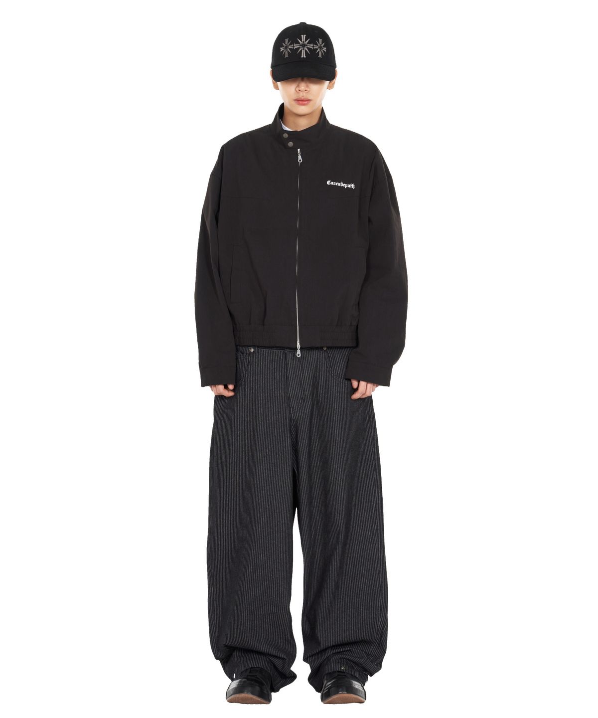 아이돈워너셀(IDWS) Glide Stripe Denim Pants Black