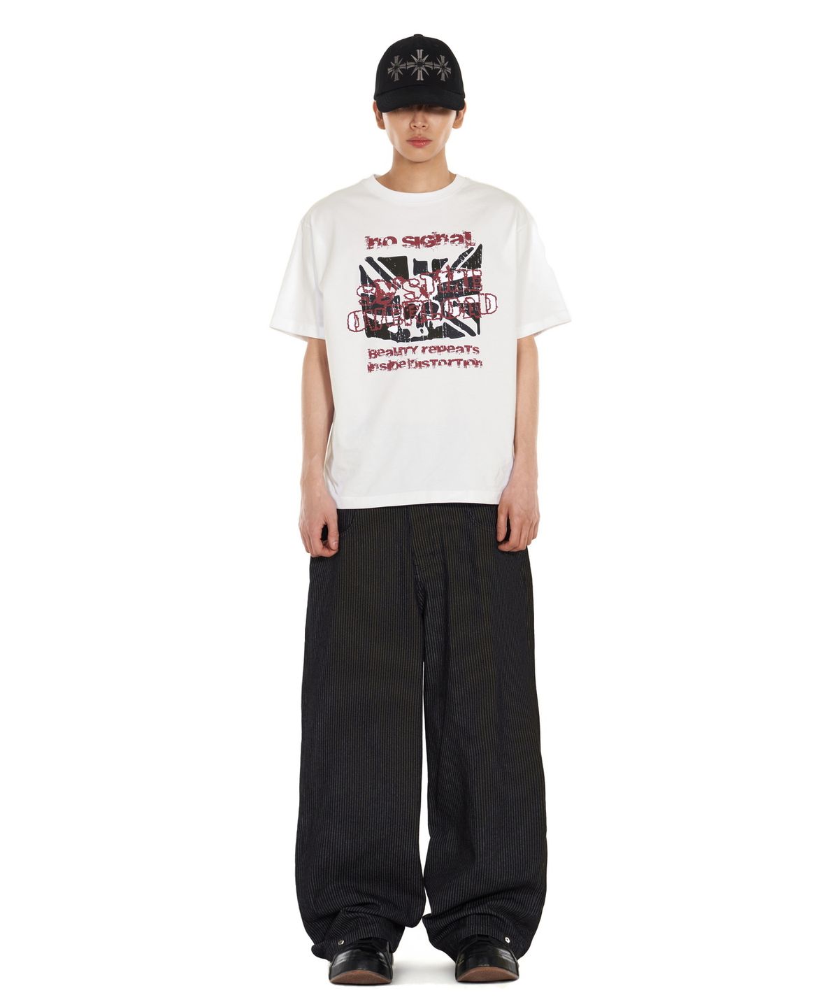 아이돈워너셀(IDWS) Glide Stripe Denim Pants Black