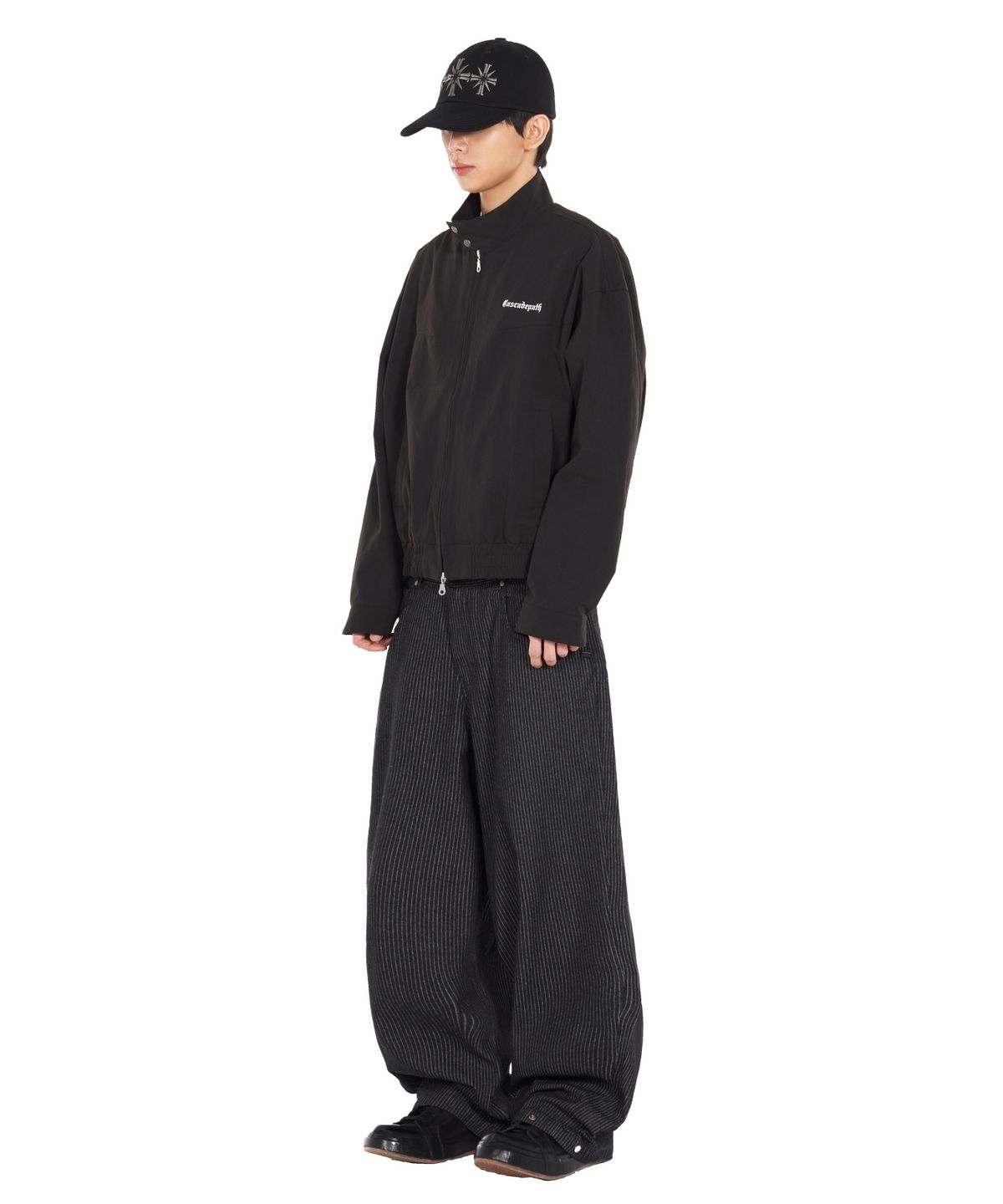 아이돈워너셀(IDWS) Glide Stripe Denim Pants Black