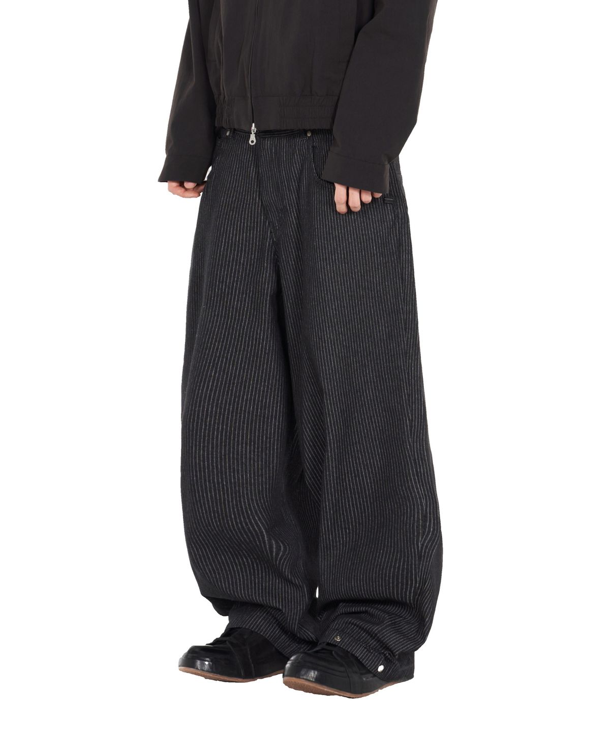 아이돈워너셀(IDWS) Glide Stripe Denim Pants Black
