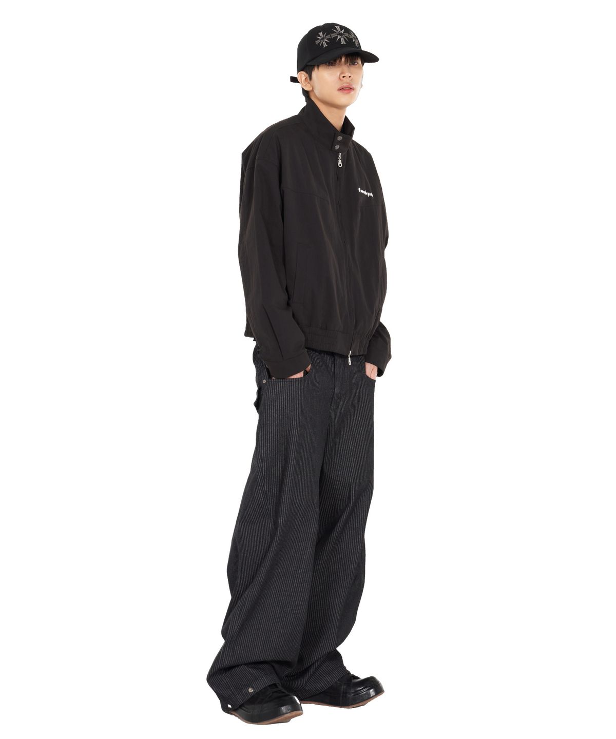 아이돈워너셀(IDWS) Glide Stripe Denim Pants Black