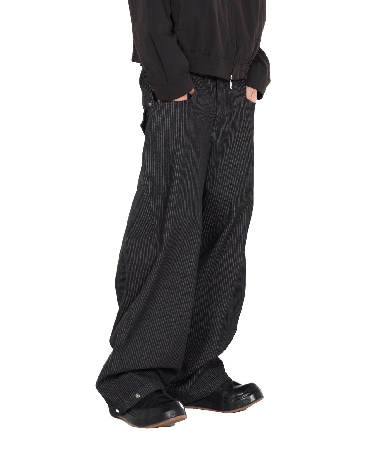아이돈워너셀(IDWS) Glide Stripe Denim Pants Black