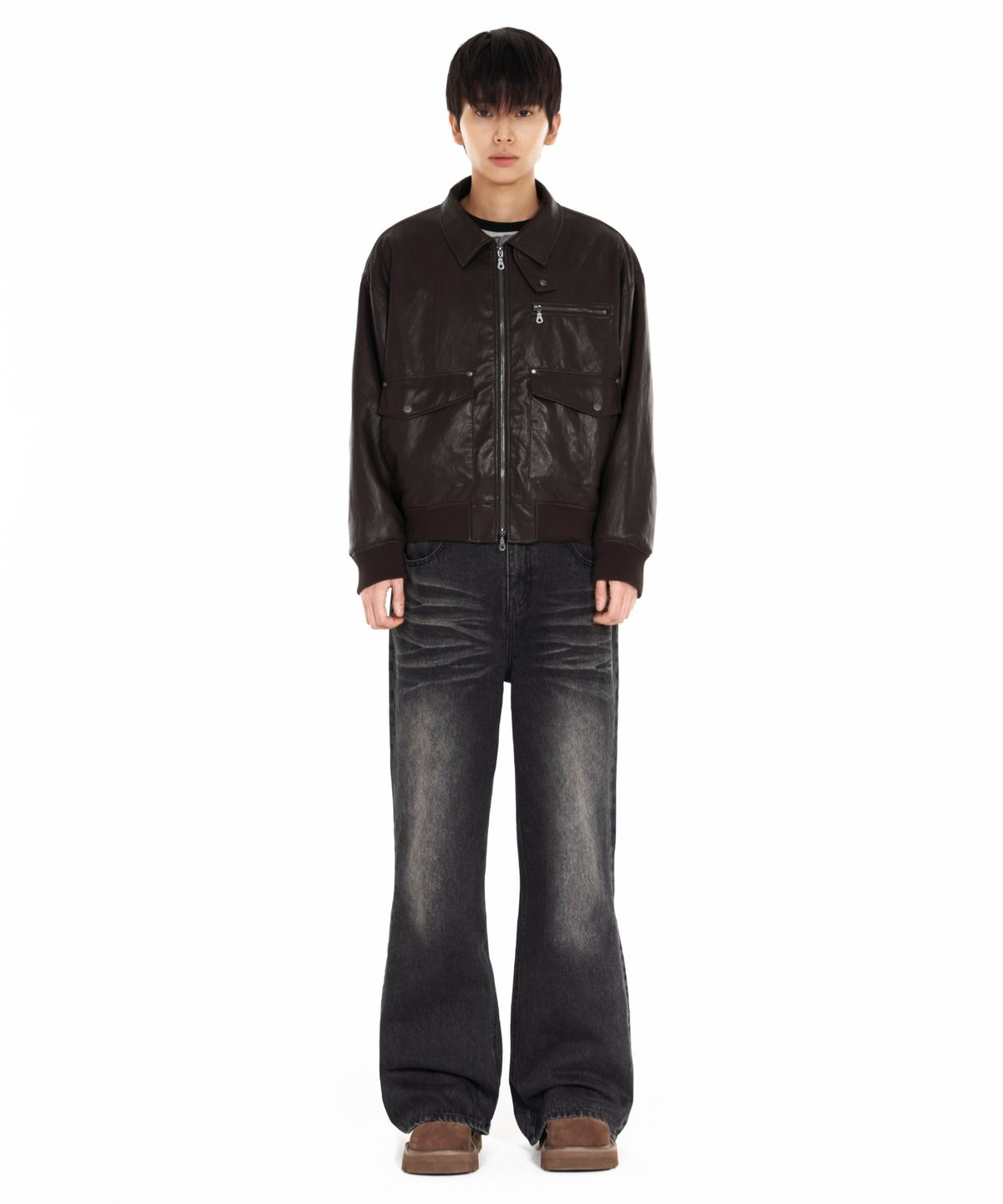 아이돈워너셀(IDWS) Motion Flare Denim Pants Black
