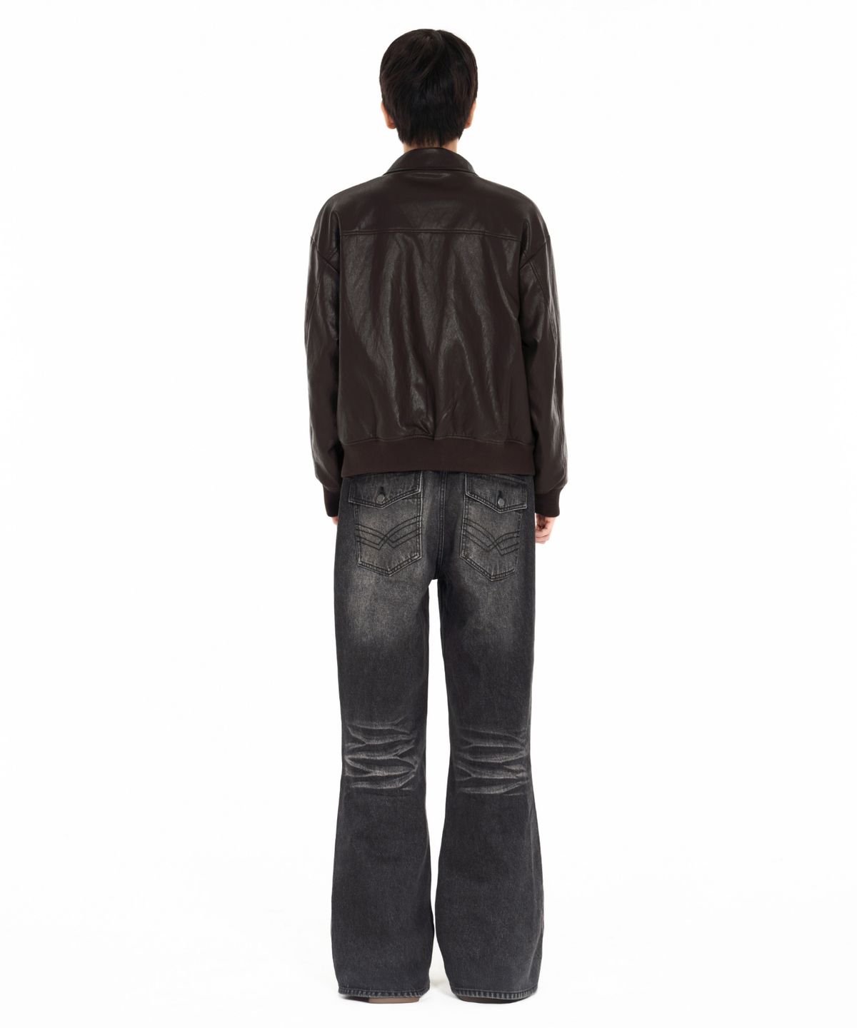 아이돈워너셀(IDWS) Motion Flare Denim Pants Black
