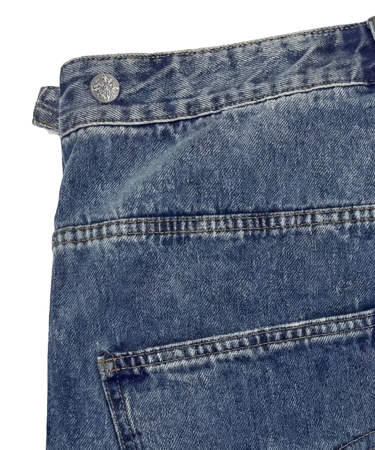 아이돈워너셀(IDWS) Inter Print Denim Pants Indigo