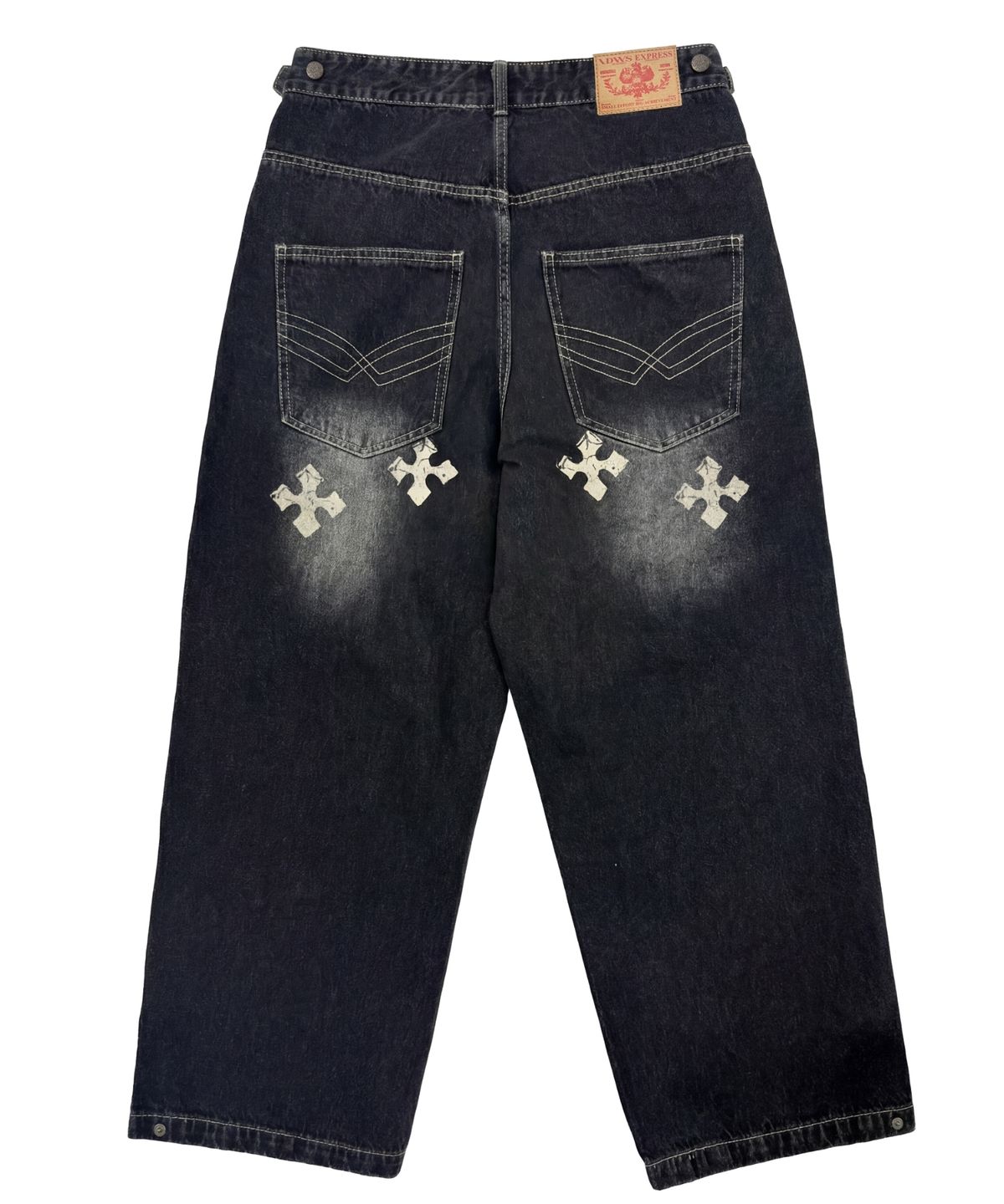 아이돈워너셀(IDWS) Inter Print Denim Pants Black