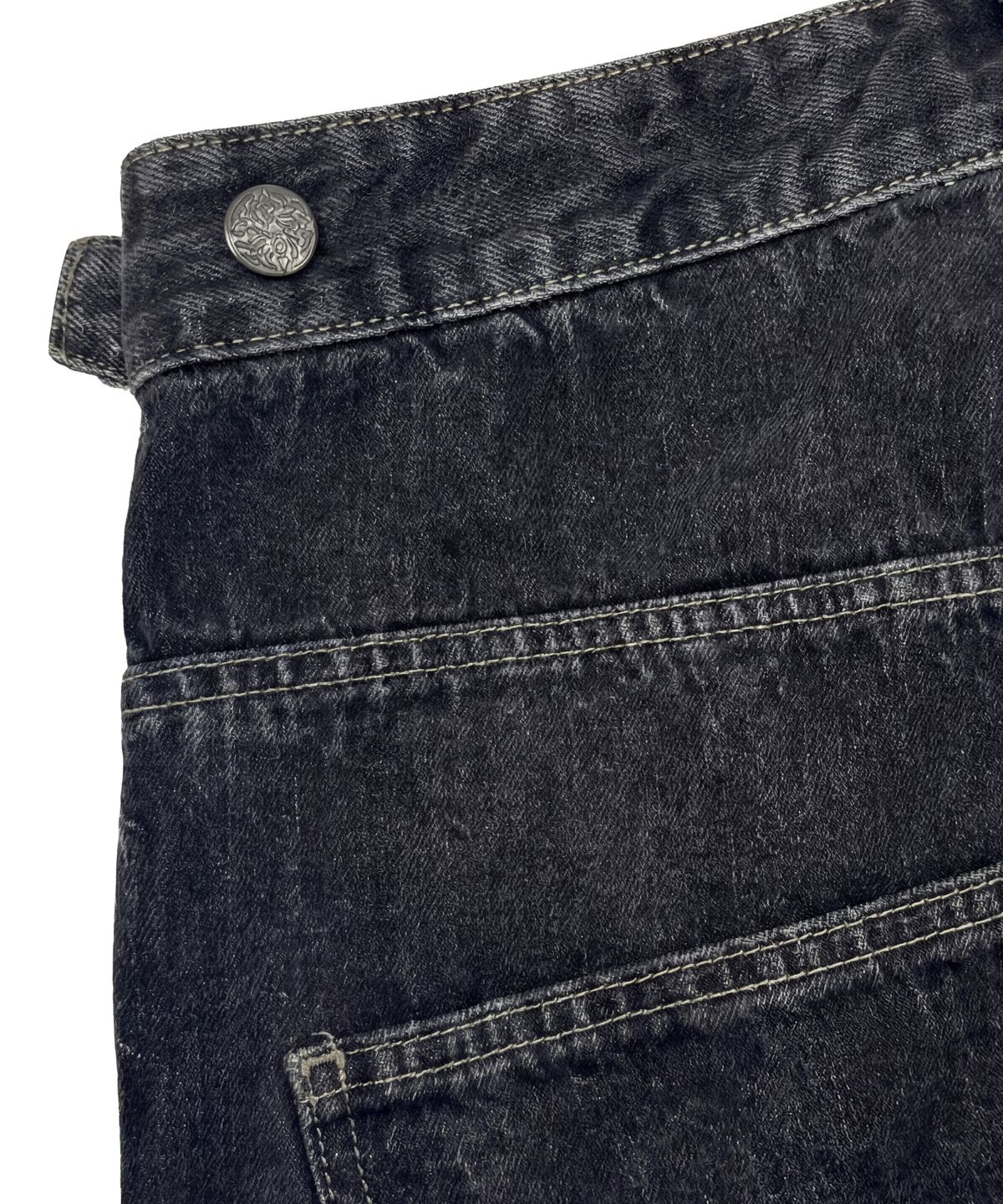 아이돈워너셀(IDWS) Inter Print Denim Pants Black
