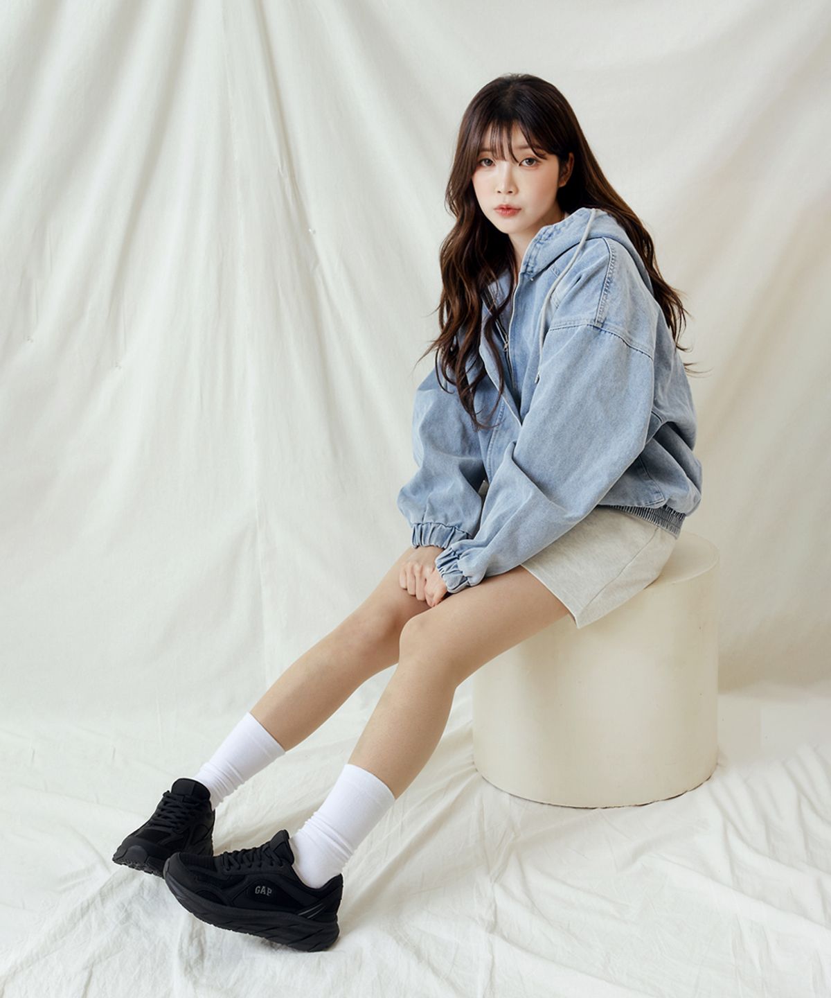갭(GAP) 콜러 운동화 블랙
