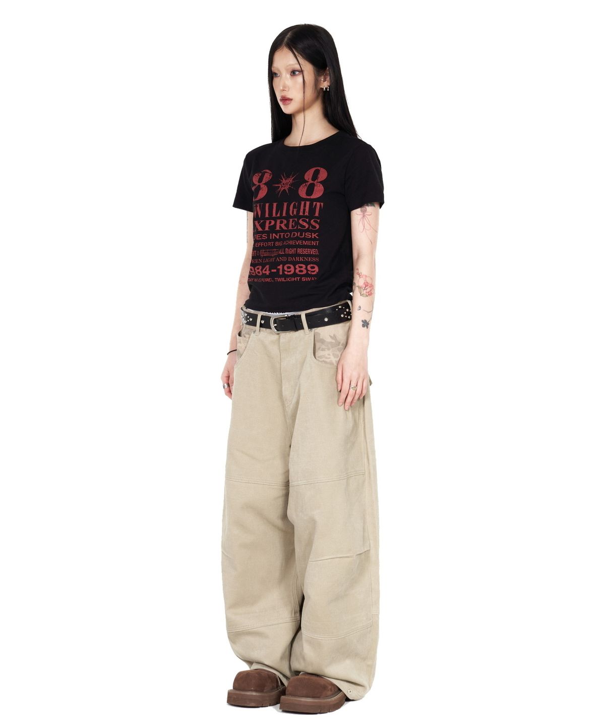 아이돈워너셀(IDWS) Hidden Camo Balloon Pants Beige