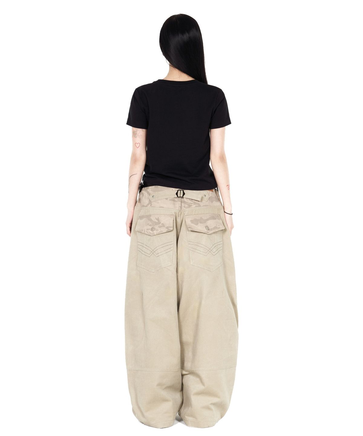 아이돈워너셀(IDWS) Hidden Camo Balloon Pants Beige