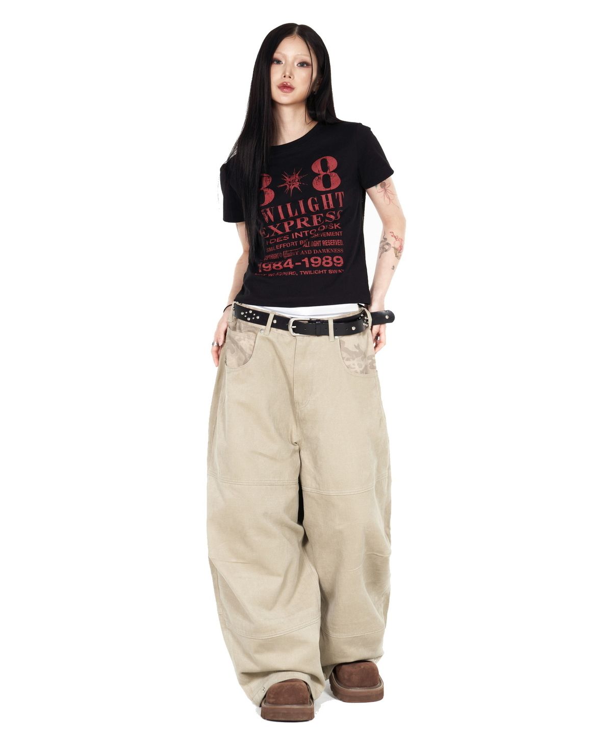 아이돈워너셀(IDWS) Hidden Camo Balloon Pants Beige