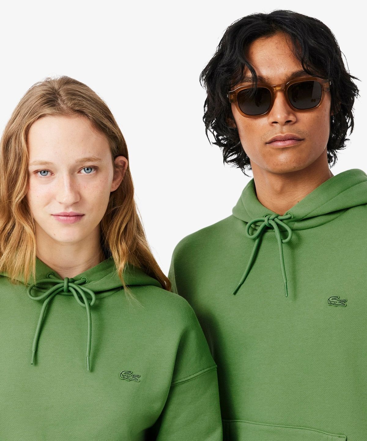 라코스테(LACOSTE) 남성 크록 시그니처 루즈핏 후드 스웻셔츠 SH7741-56G 02M