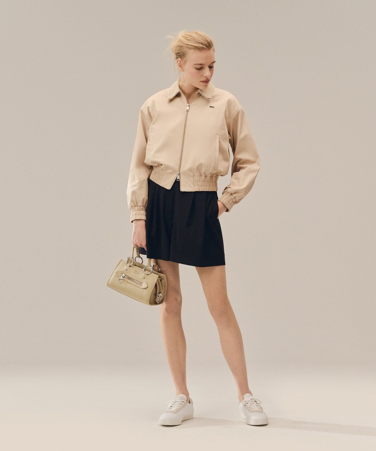 라코스테(LACOSTE) 여성 개버딘 코치 자켓 BF8412-56G X6F