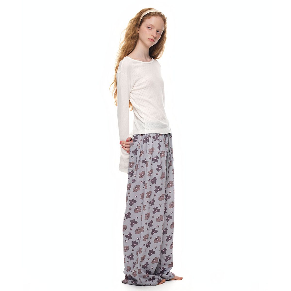 뮤즈무드(MUSEMOOD) muffin bear 2-Way Jogger Wide Pants (밴딩팬츠)