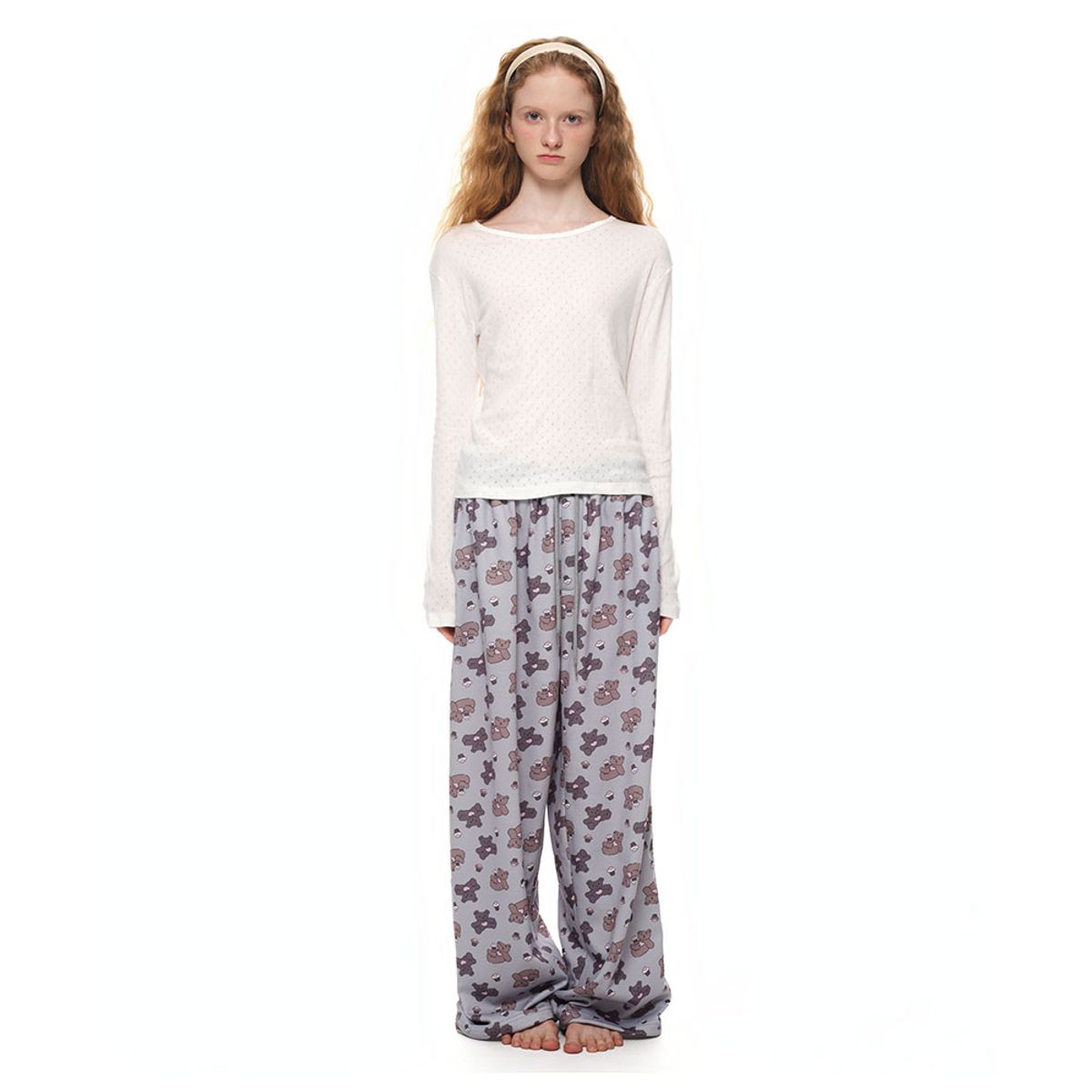 뮤즈무드(MUSEMOOD) muffin bear 2-Way Jogger Wide Pants (밴딩팬츠)