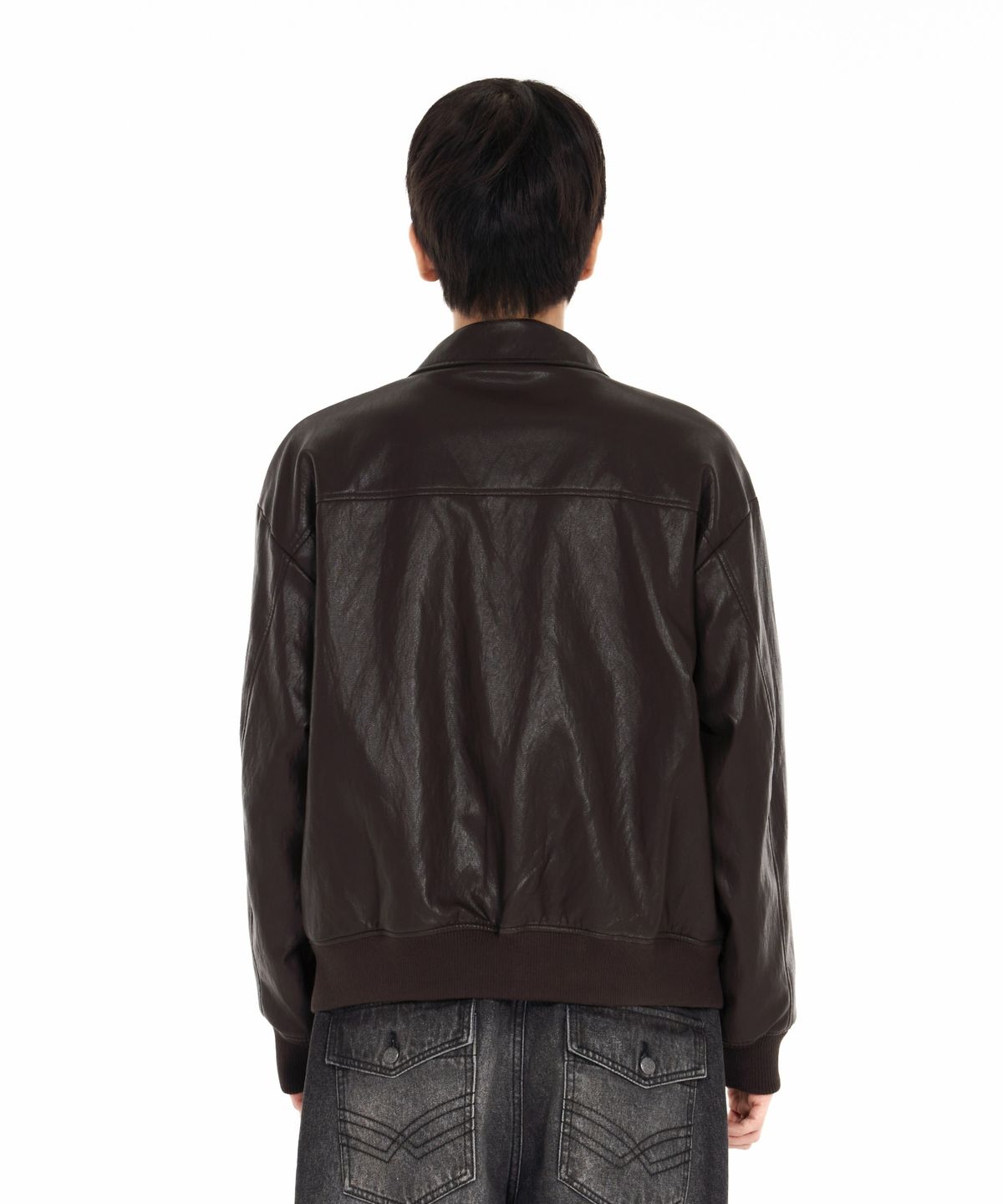 아이돈워너셀(IDWS) Misty Leather Blouson Brown