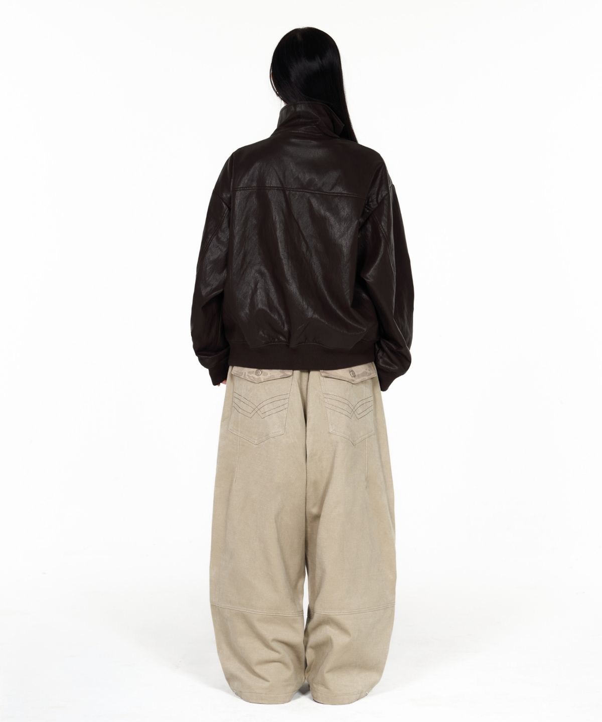 아이돈워너셀(IDWS) Misty Leather Blouson Brown