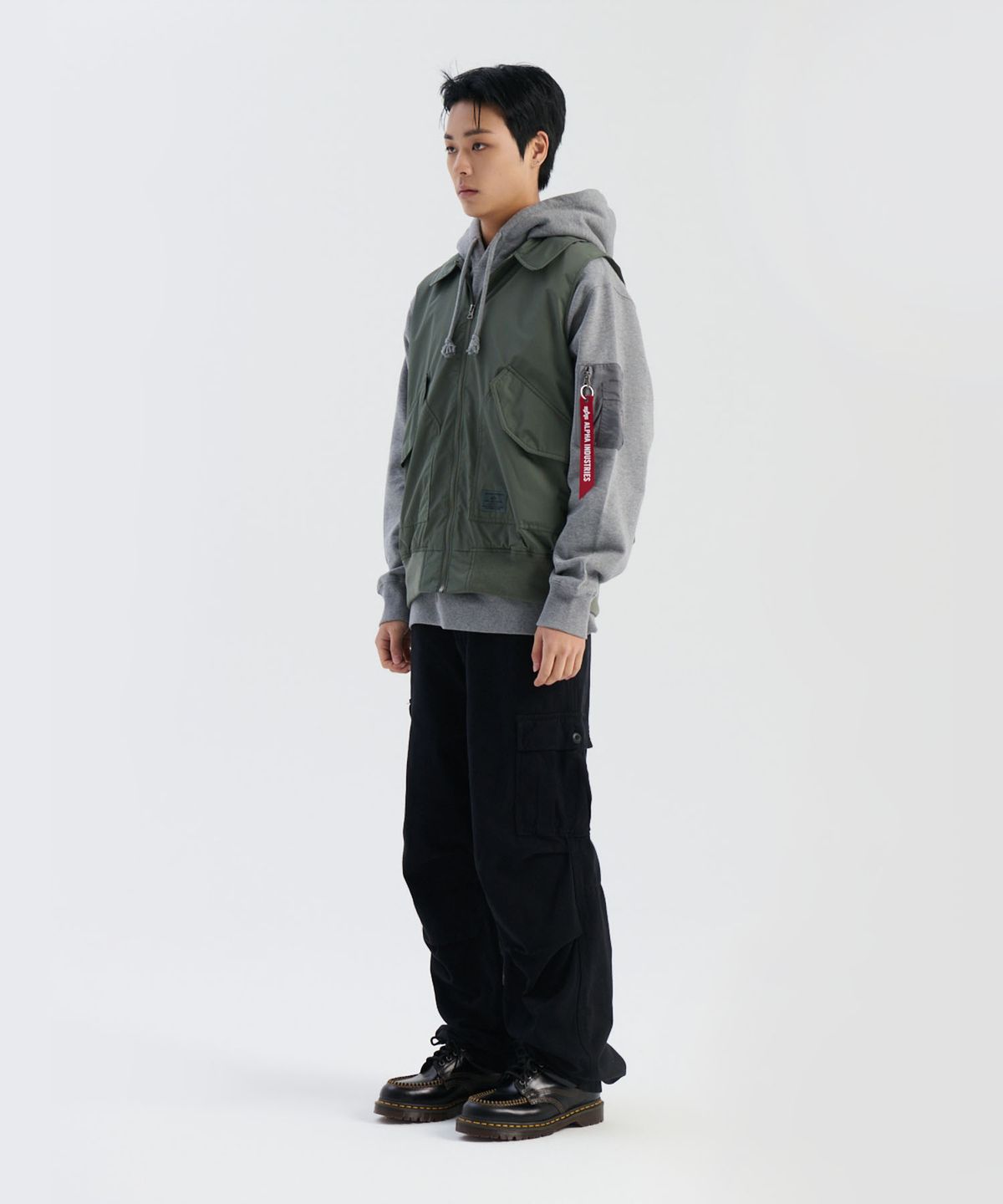 알파 인더스트리(ALPHA INDUSTRIES) CWU-36/P 릴랙스드 베스트 필드 그레이