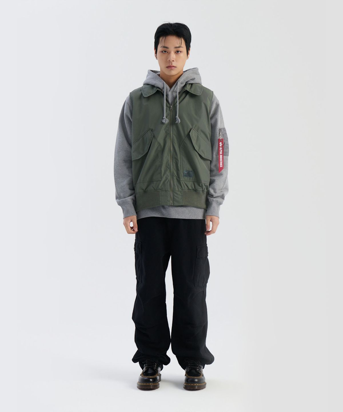 알파 인더스트리(ALPHA INDUSTRIES) CWU-36/P 릴랙스드 베스트 필드 그레이