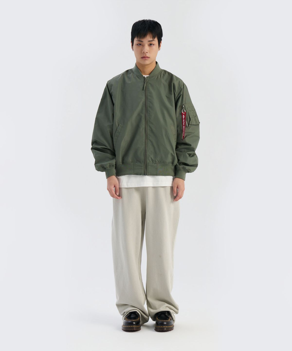 알파 인더스트리(ALPHA INDUSTRIES) L-2B 헌터 릴랙스드 플라이트 자켓 필드 그레이