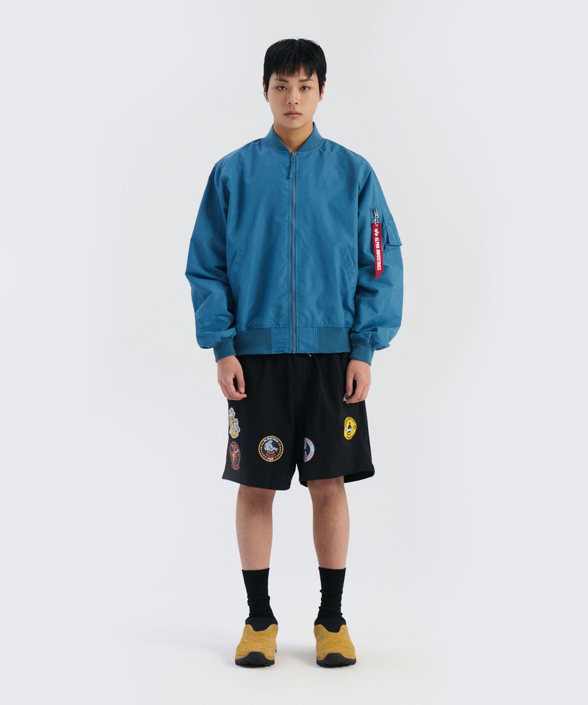 알파 인더스트리(ALPHA INDUSTRIES) L-2B 헌터 릴랙스드 플라이트 자켓 데님 블루